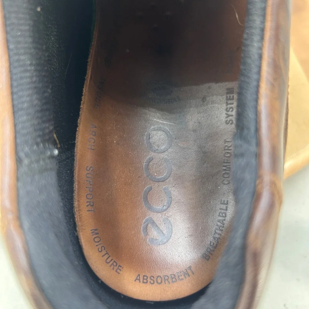 ECCO Track II Low GTX Mens Brown Leather Waterproof Hiking Shoes Size 44/10.5